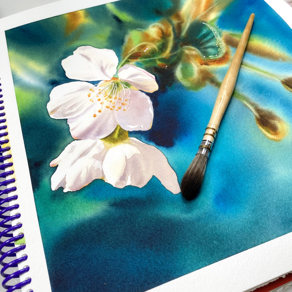 painting flowers for relaxation